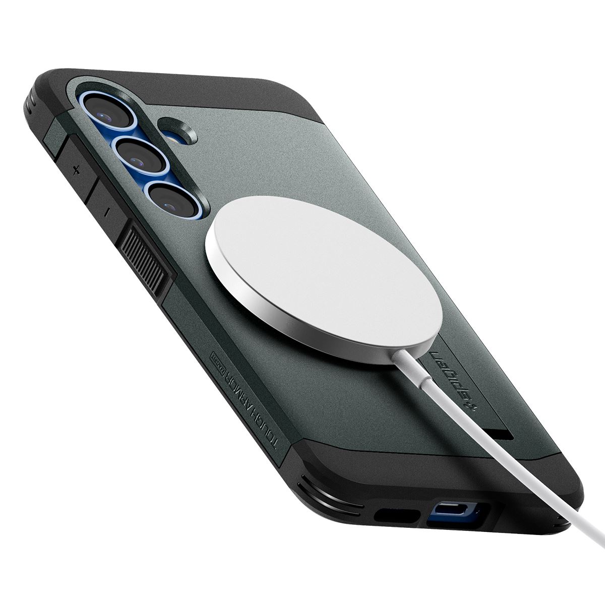 Spigen Tough Armor MagSafe, abyss green - Samsung Galaxy S25+ (8)