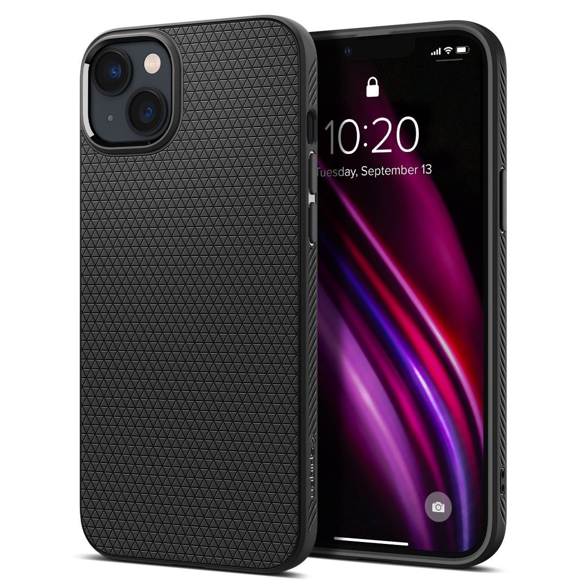 Spigen Liquid Air, matte black - iPhone 14 (1)