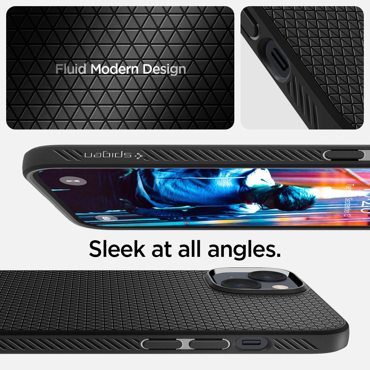 Spigen Liquid Air, matte black - iPhone 14 (12)