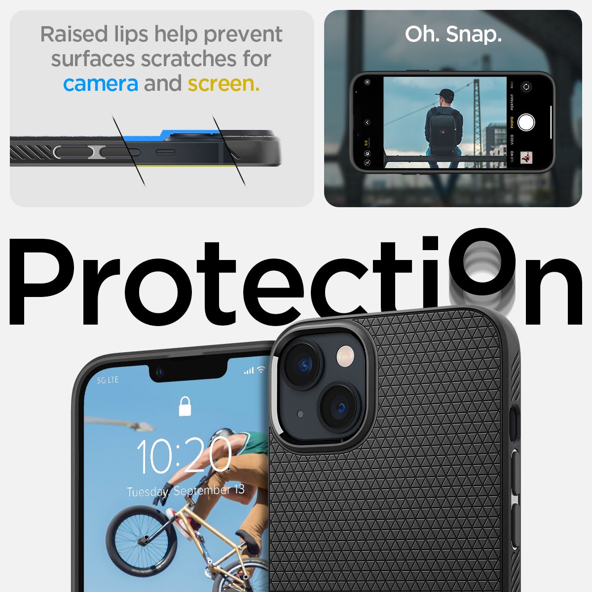 Spigen Liquid Air, matte black - iPhone 14 (14)