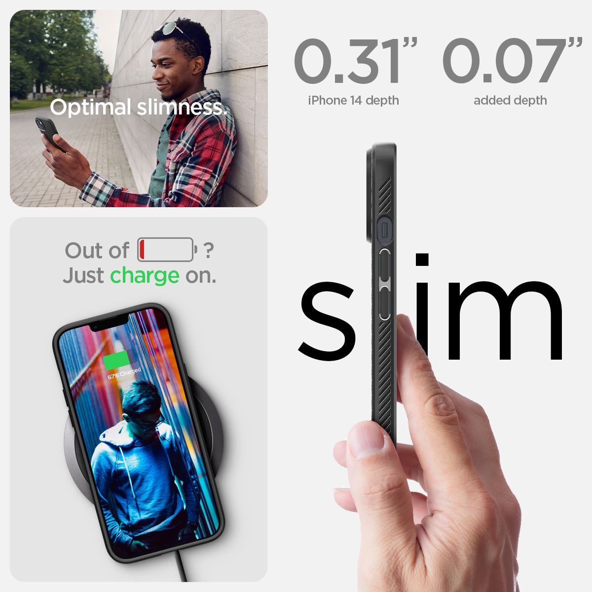 Spigen Liquid Air, matte black - iPhone 14 (15)