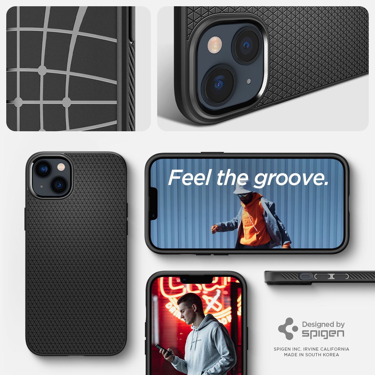 Spigen Liquid Air, matte black - iPhone 14 (16)