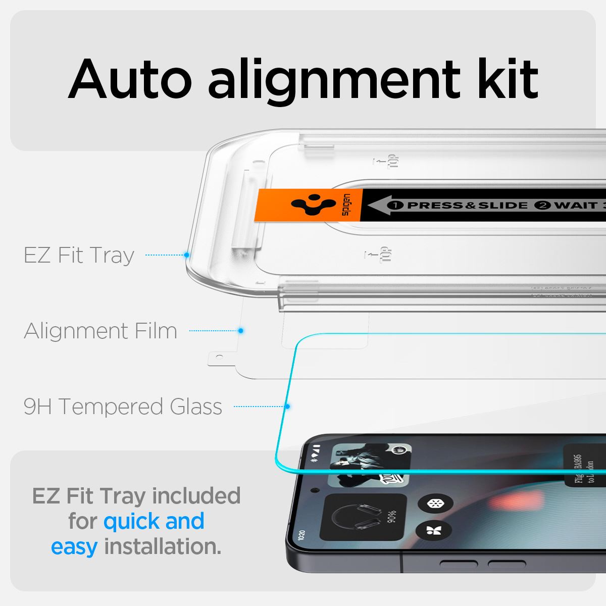 Spigen Glass tR EZ Fit 2 Pack, transparency - Nothing Phone (3) (3)