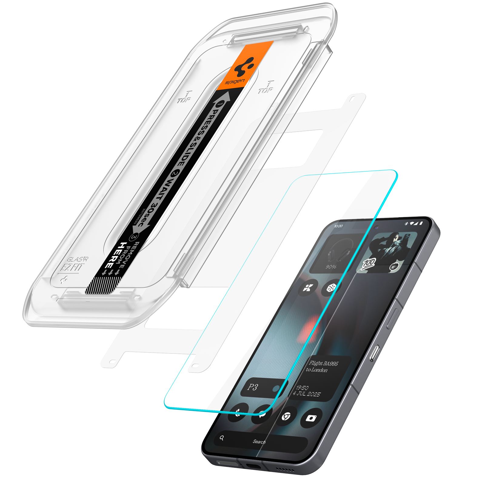 Spigen Glass tR EZ Fit 2 Pack, transparency - Nothing Phone (3) (8)