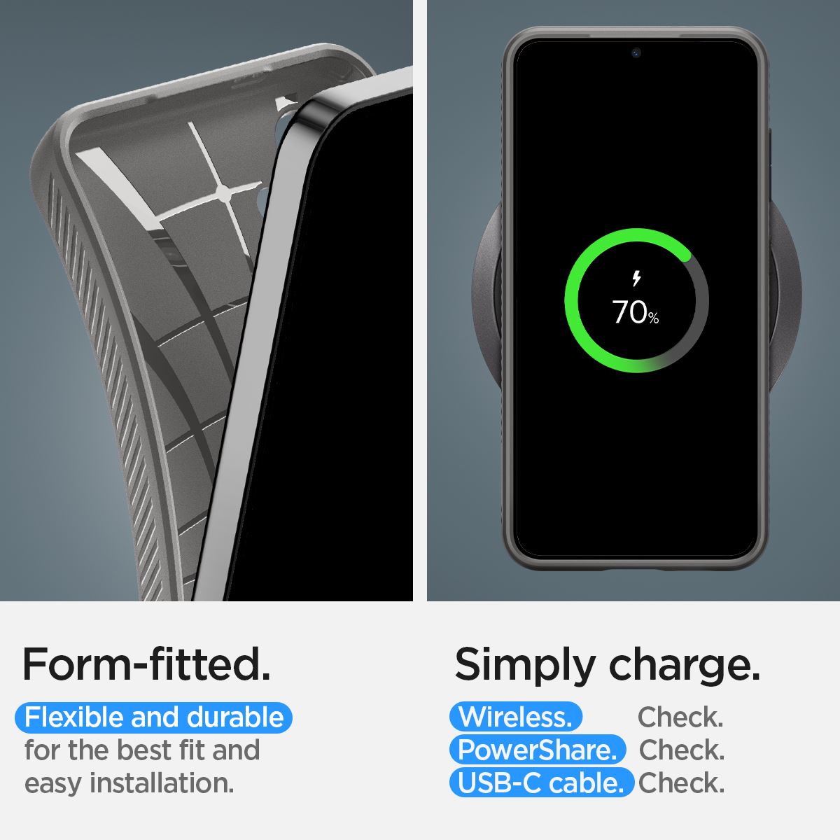 Spigen Liquid Air, granite gray - Samsung Galaxy S24 (18)
