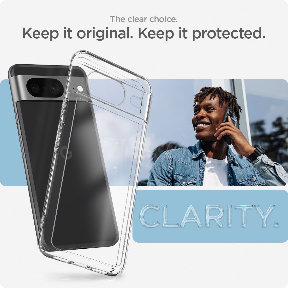 Spigen Ultra Hybrid, crystal clear - Google Pixel 8 (11)