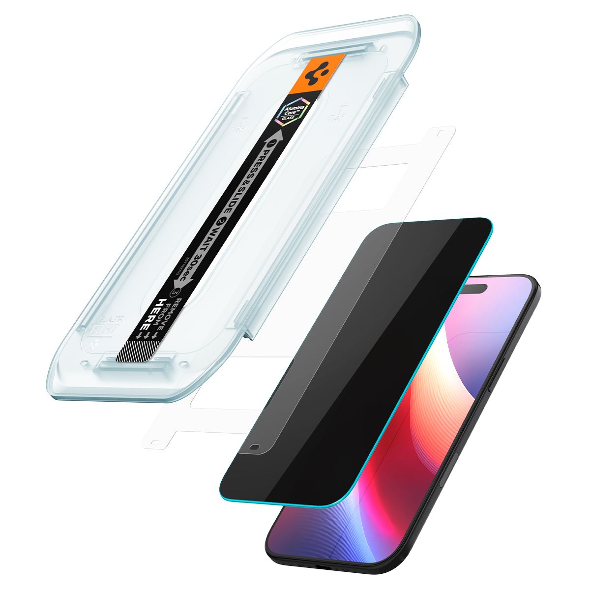 Spigen Glass tR EZ Fit Pro HD (Privacy) 1 Pack, transparency - iPhone Air (2)
