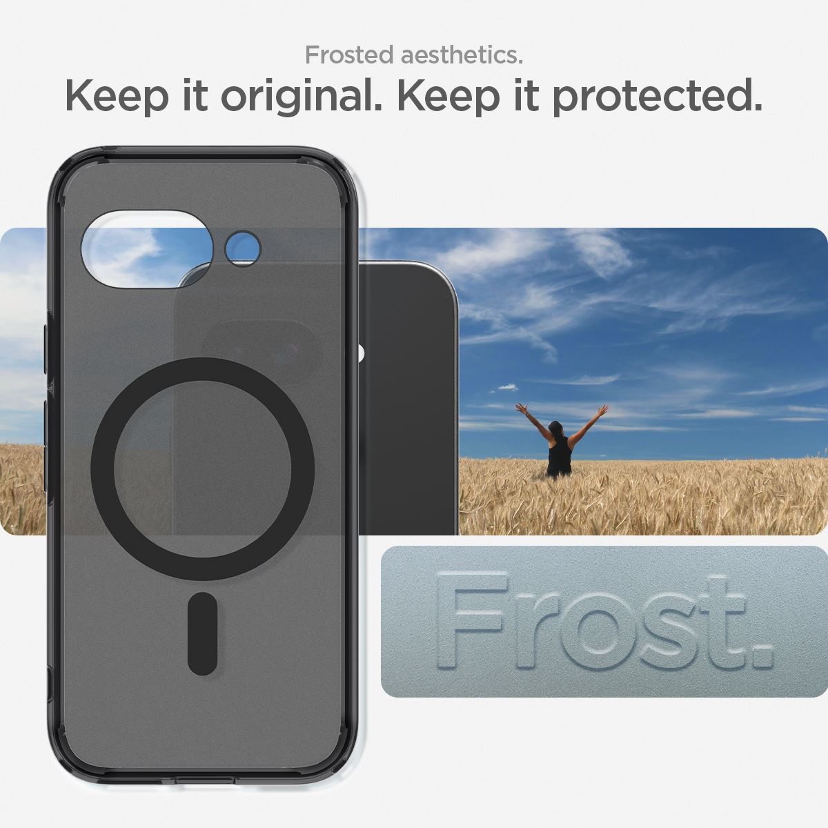 Spigen Ultra Hybrid MagSafe frost black - Google Pixel 9a (10)