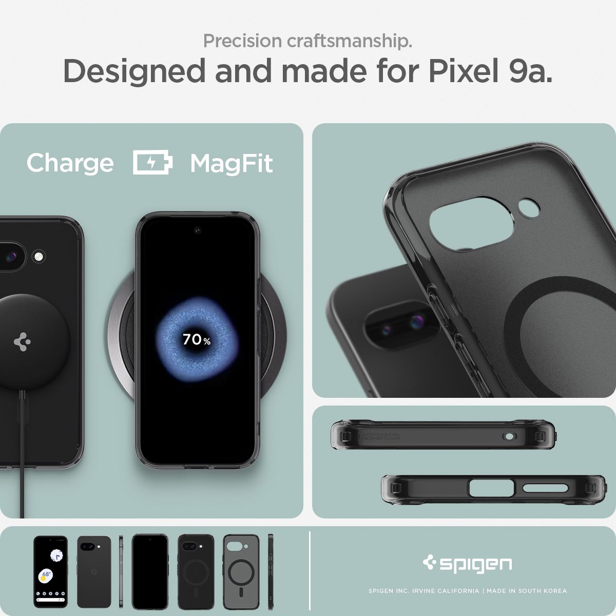 Spigen Ultra Hybrid MagSafe frost black - Google Pixel 9a (14)