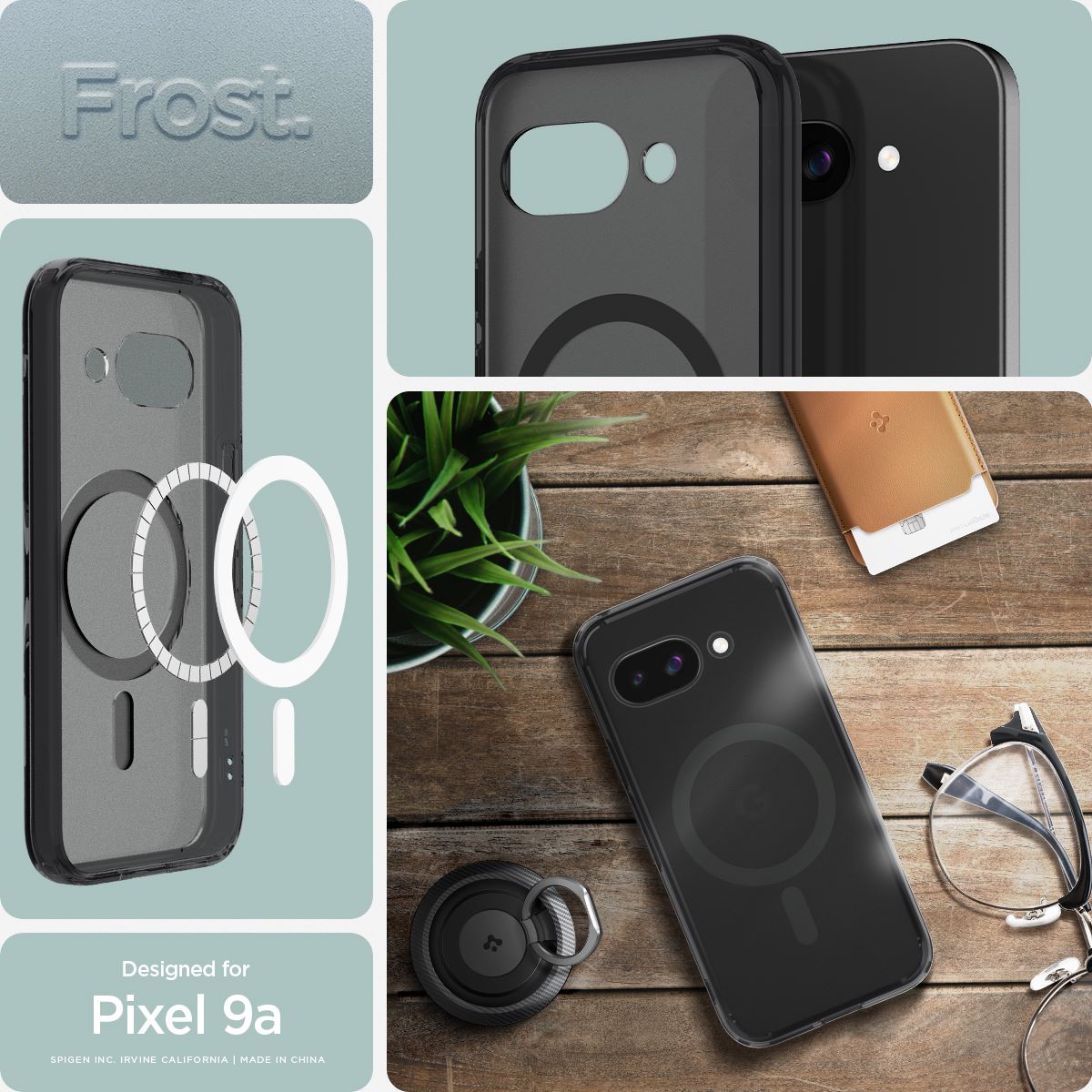 Spigen Ultra Hybrid MagSafe frost black - Google Pixel 9a (9)