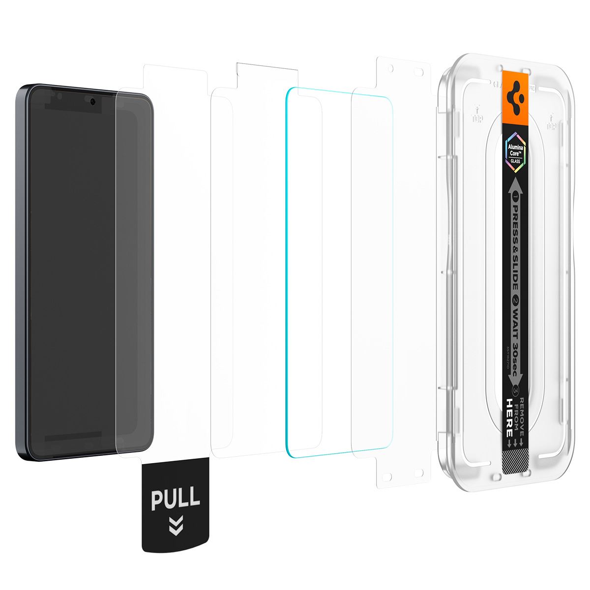 Spigen Glass tR EZ Fit Pro (Anti Reflection) 2 Pack, transparency - Samsung Galaxy S26 (4)