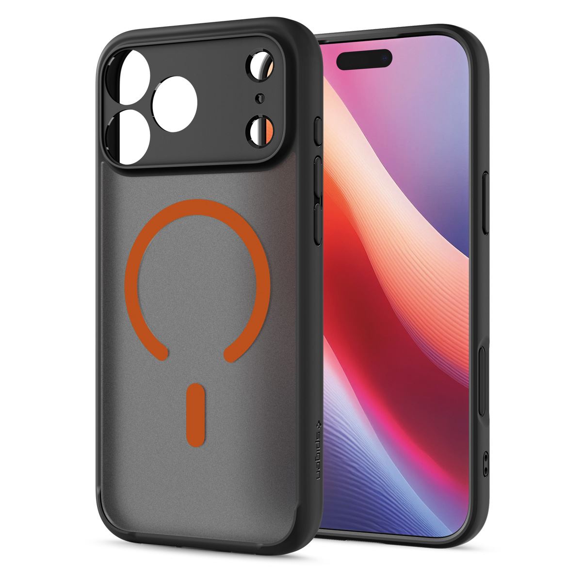 Spigen Ultra Hybrid MagSafe, frost black orange - iPhone 18 Pro Max/17 Pro Max (12)