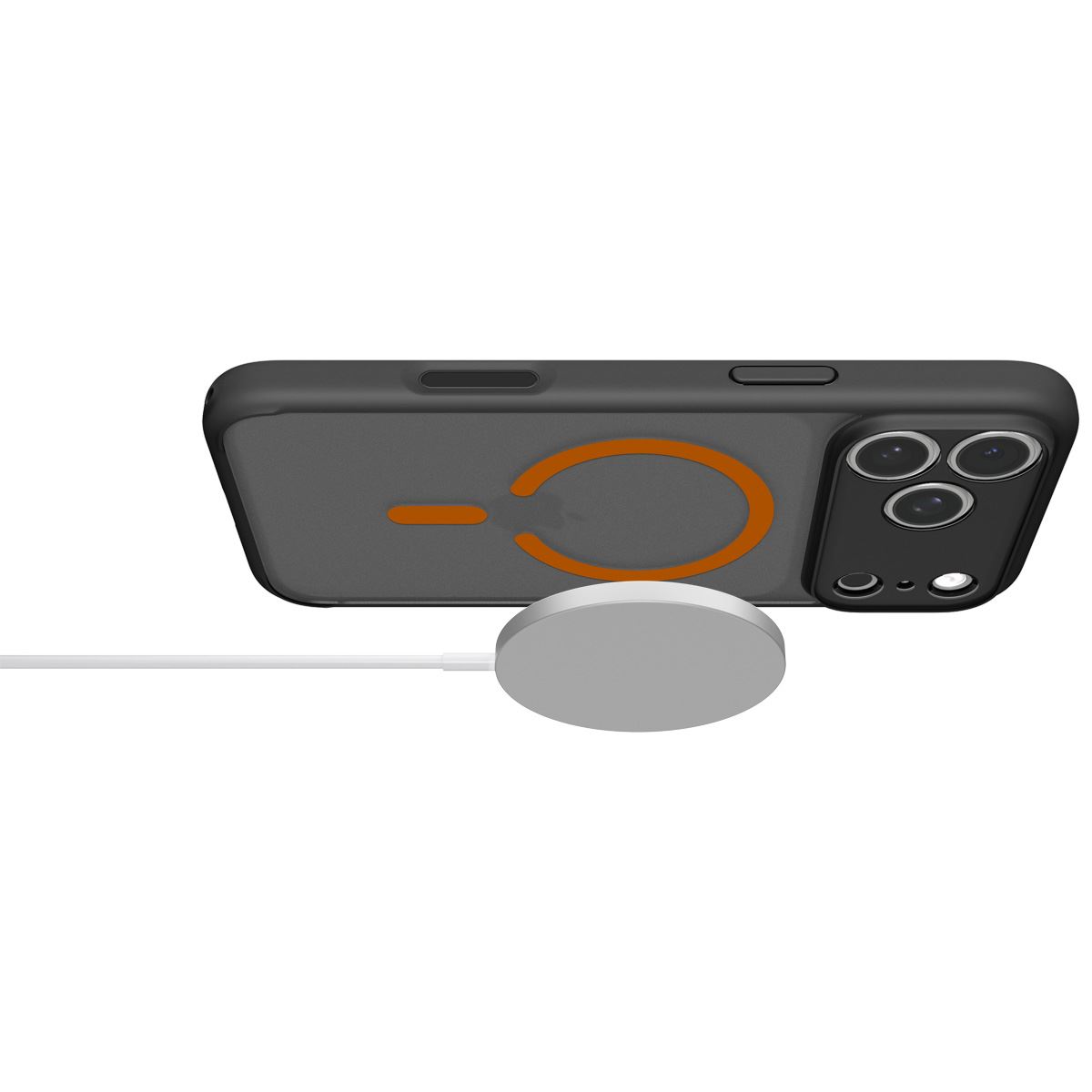Spigen Ultra Hybrid MagSafe, frost black orange - iPhone 18 Pro Max/17 Pro Max (9)