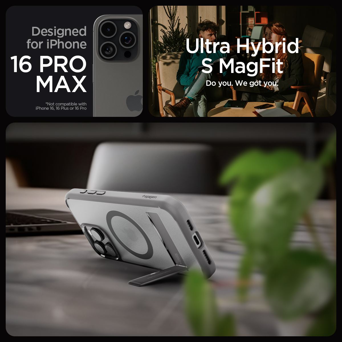 Spigen Ultra Hybrid S MagSafe, frost gray - iPhone 16 Pro Max (5)