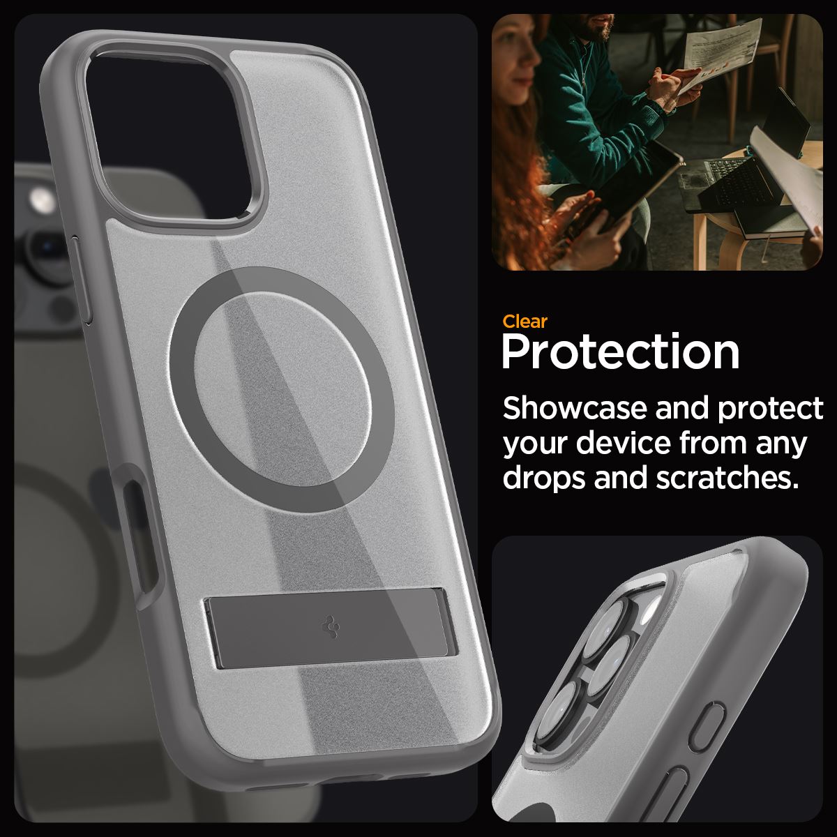 Spigen Ultra Hybrid S MagSafe, frost gray - iPhone 16 Pro Max (9)