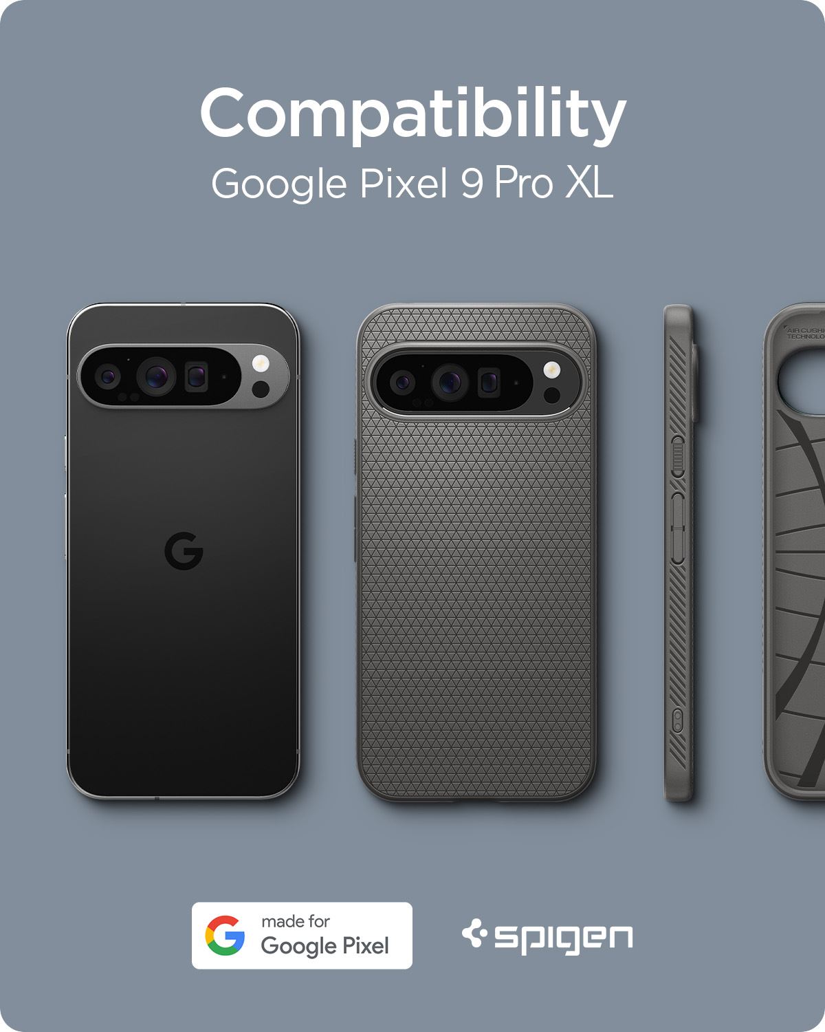 Spigen Liquid Air, marble gray - Google Pixel 9 Pro XL (12)