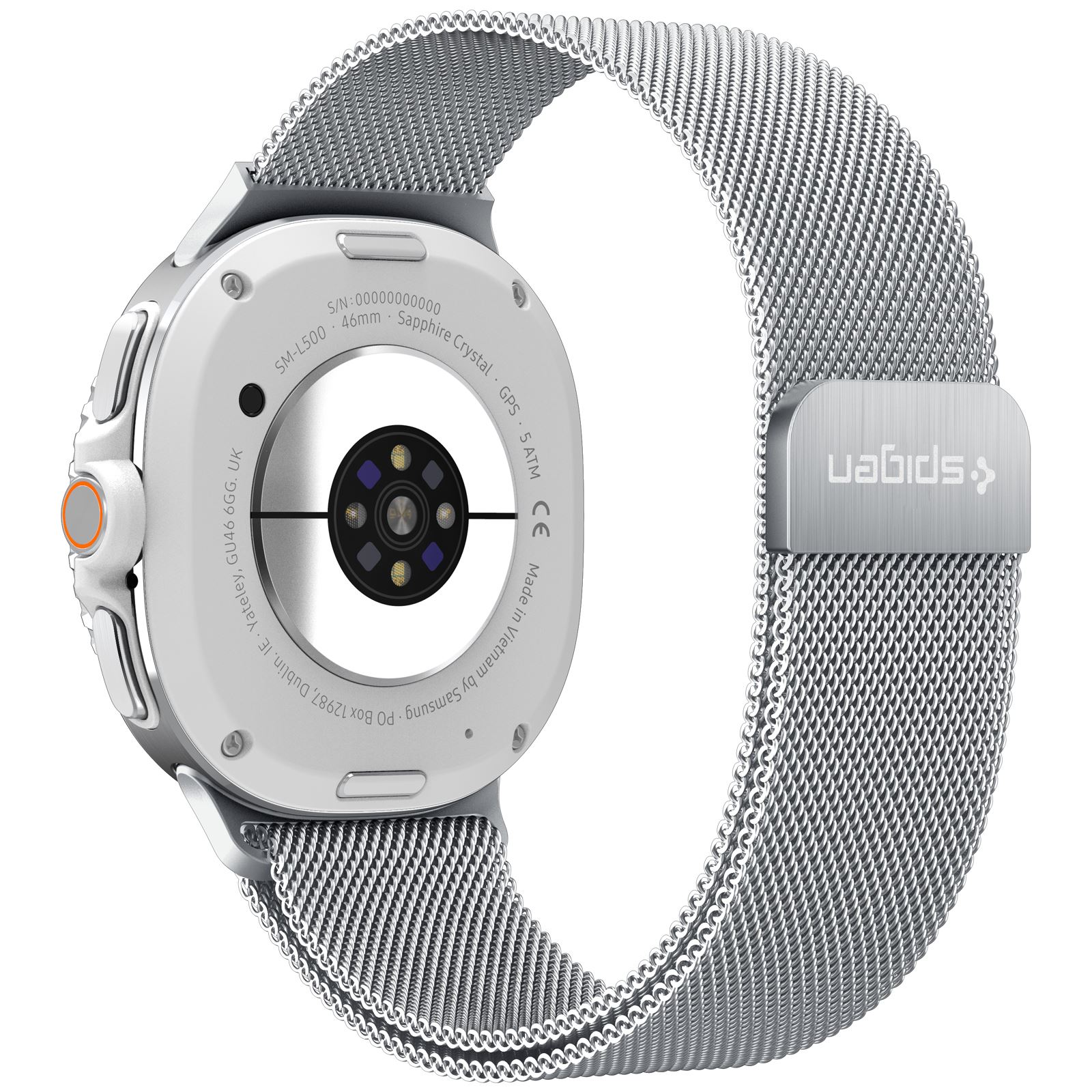 Spigen Metal Fit, silver - Samsung Samsung Galaxy Watch 8 (40/44/46mm) (4)
