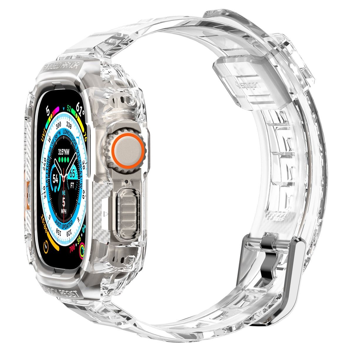 Spigen Rugged Armor Pro, crystal clear - Apple Watch Ultra 3/2/1 (3)