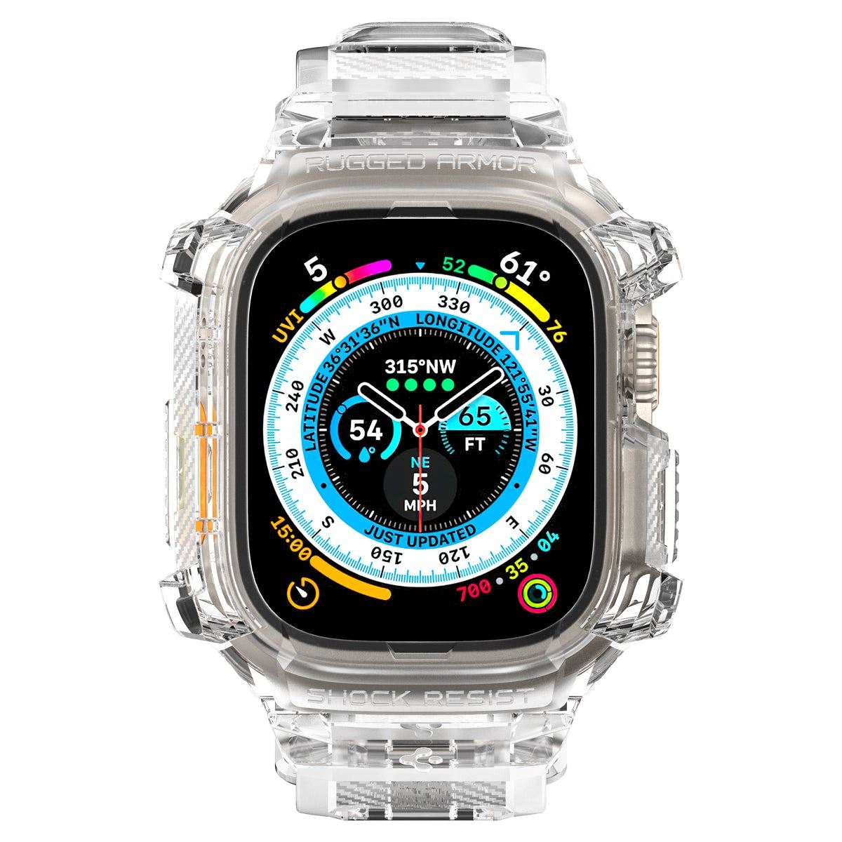 Spigen Rugged Armor Pro, crystal clear - Apple Watch Ultra 3/2/1 (4)