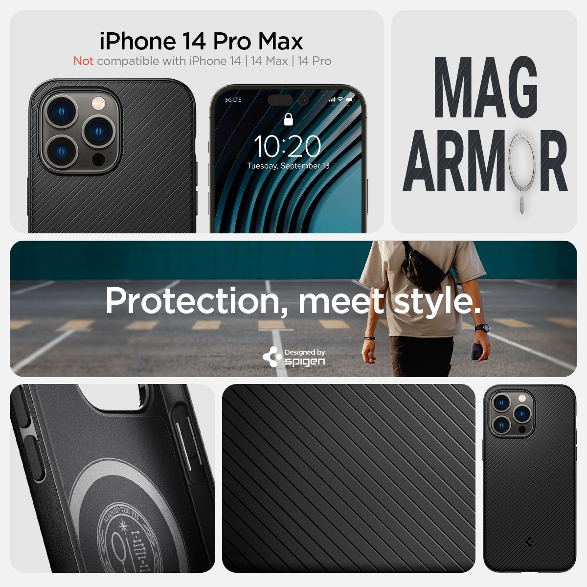 Spigen Mag Armor MagSafe, matte black - iPhone 14 Pro Max (11)