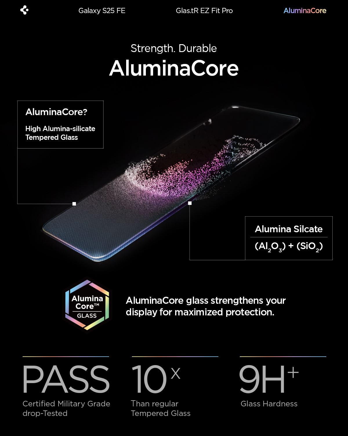 Spigen Glass tR EZ Fit Pro HD 1 Pack, transparency - Samsung Galaxy S25 FE (11)