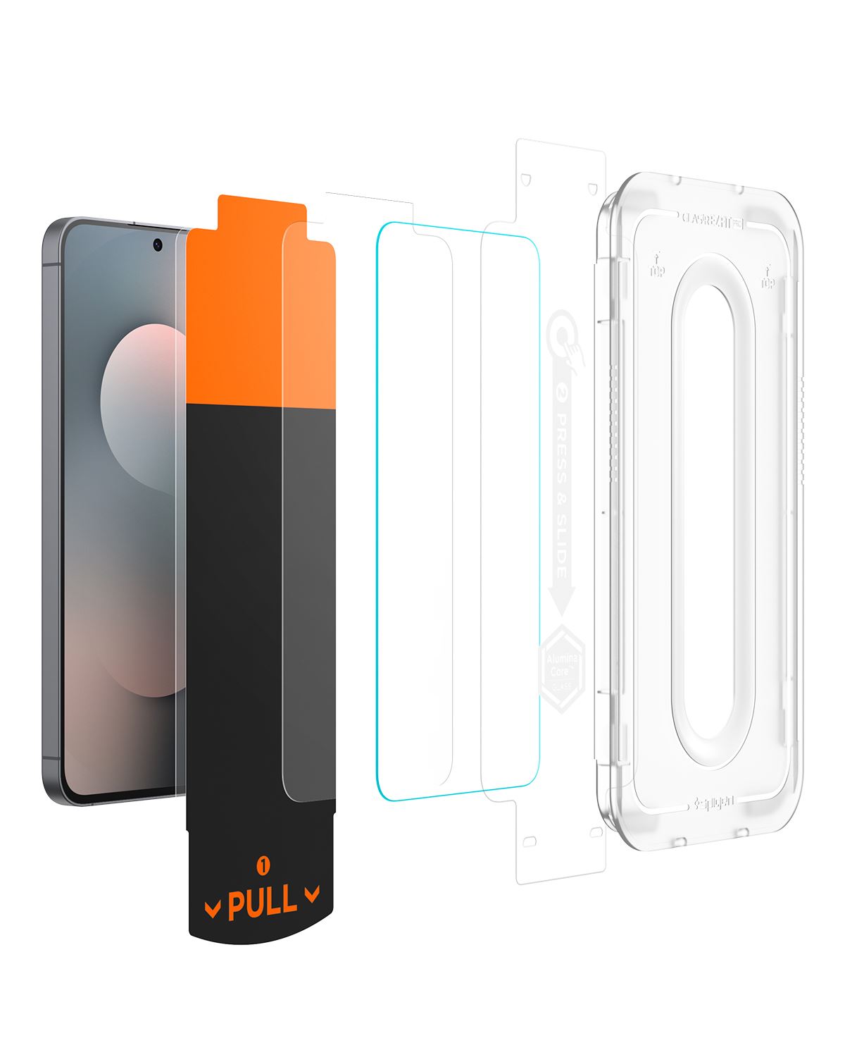 Spigen Glass tR EZ Fit Pro HD 1 Pack, transparency - Samsung Galaxy S25 FE (4)