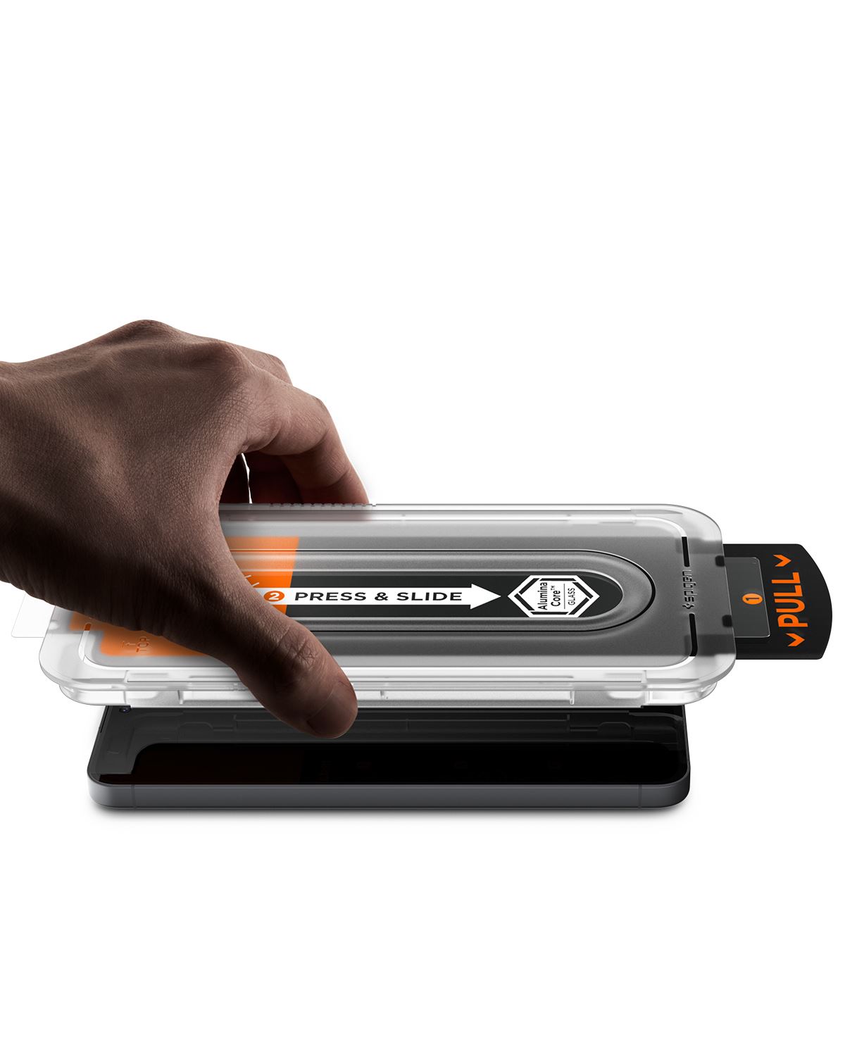 Spigen Glass tR EZ Fit Pro HD 1 Pack, transparency - Samsung Galaxy S25 FE (7)