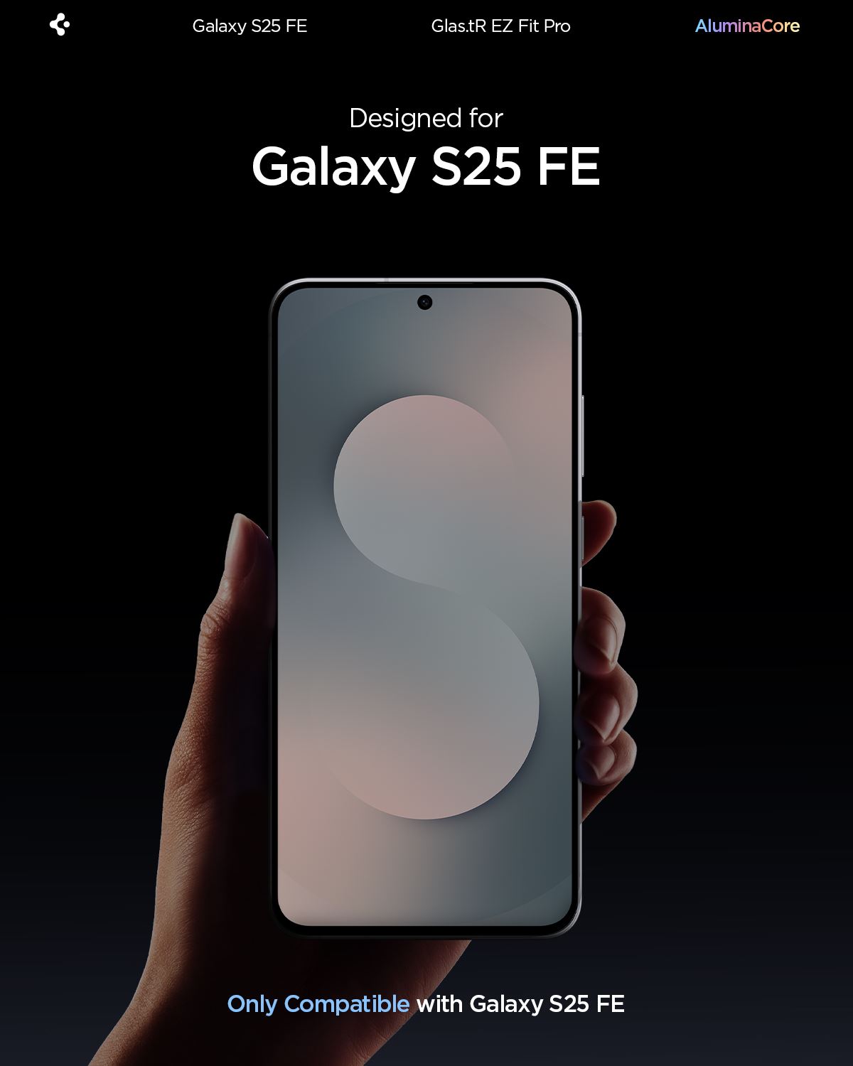 Spigen Glass tR EZ Fit Pro HD 1 Pack, transparency - Samsung Galaxy S25 FE (9)