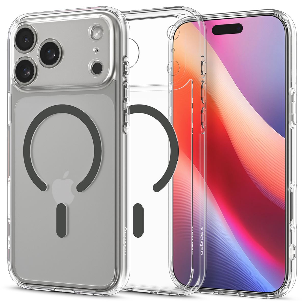 Spigen Ultra Hybrid MagSafe, clear graphite - iPhone 17 Pro