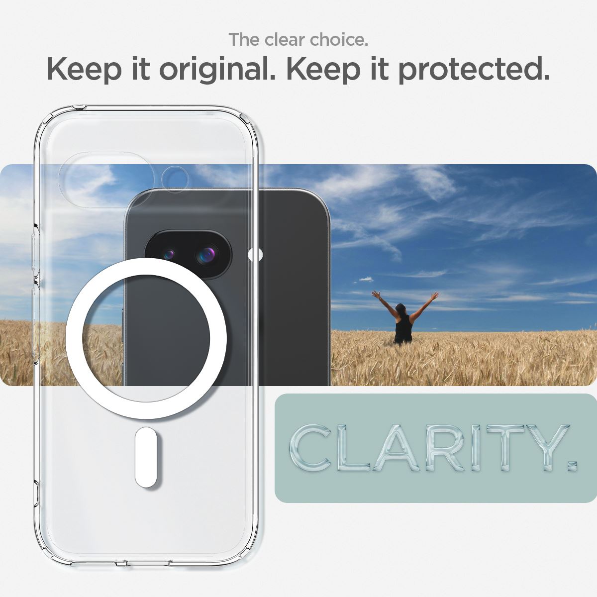 Spigen Ultra Hybrid MagSafe, clear white - Google Pixel 9a (10)