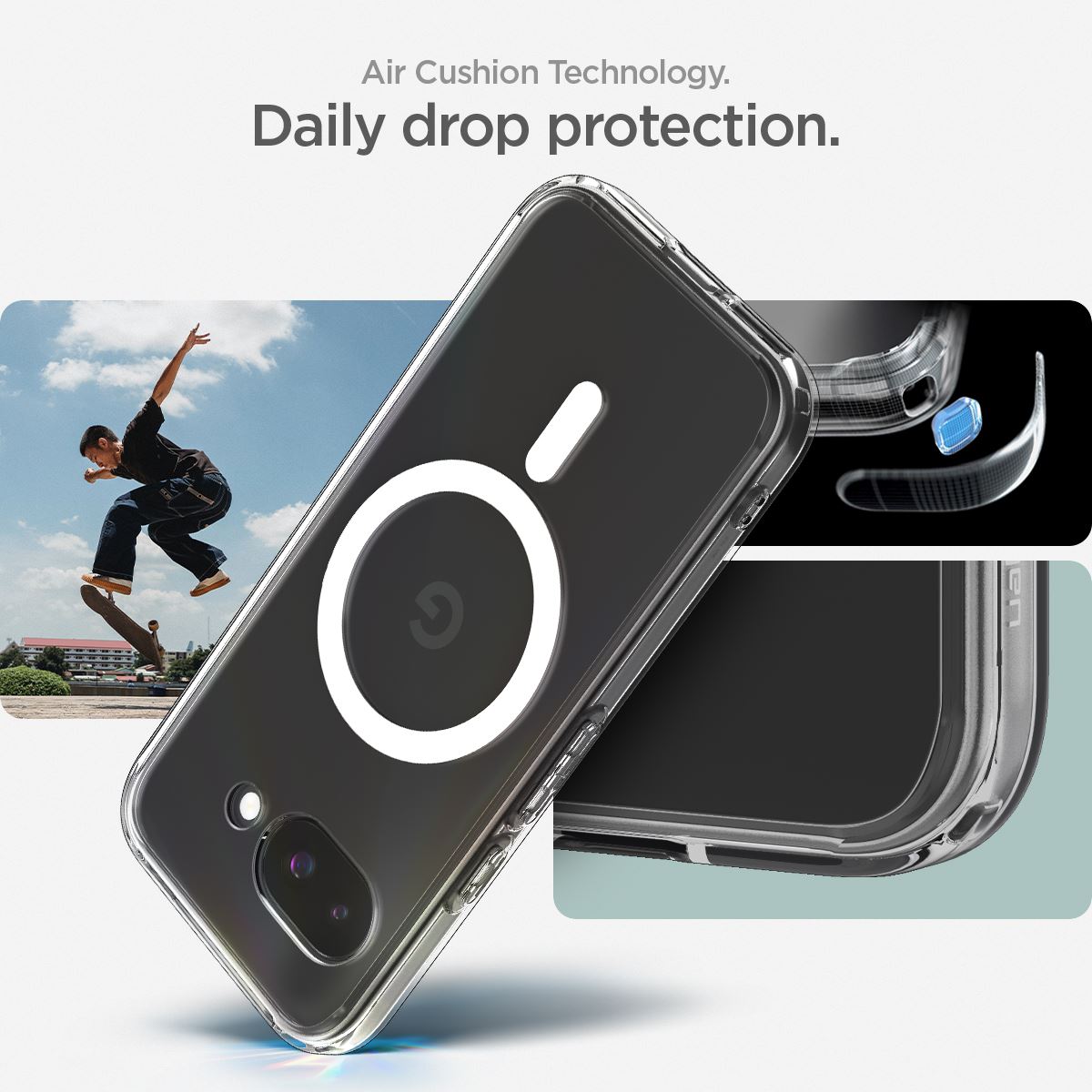Spigen Ultra Hybrid MagSafe, clear white - Google Pixel 9a (13)