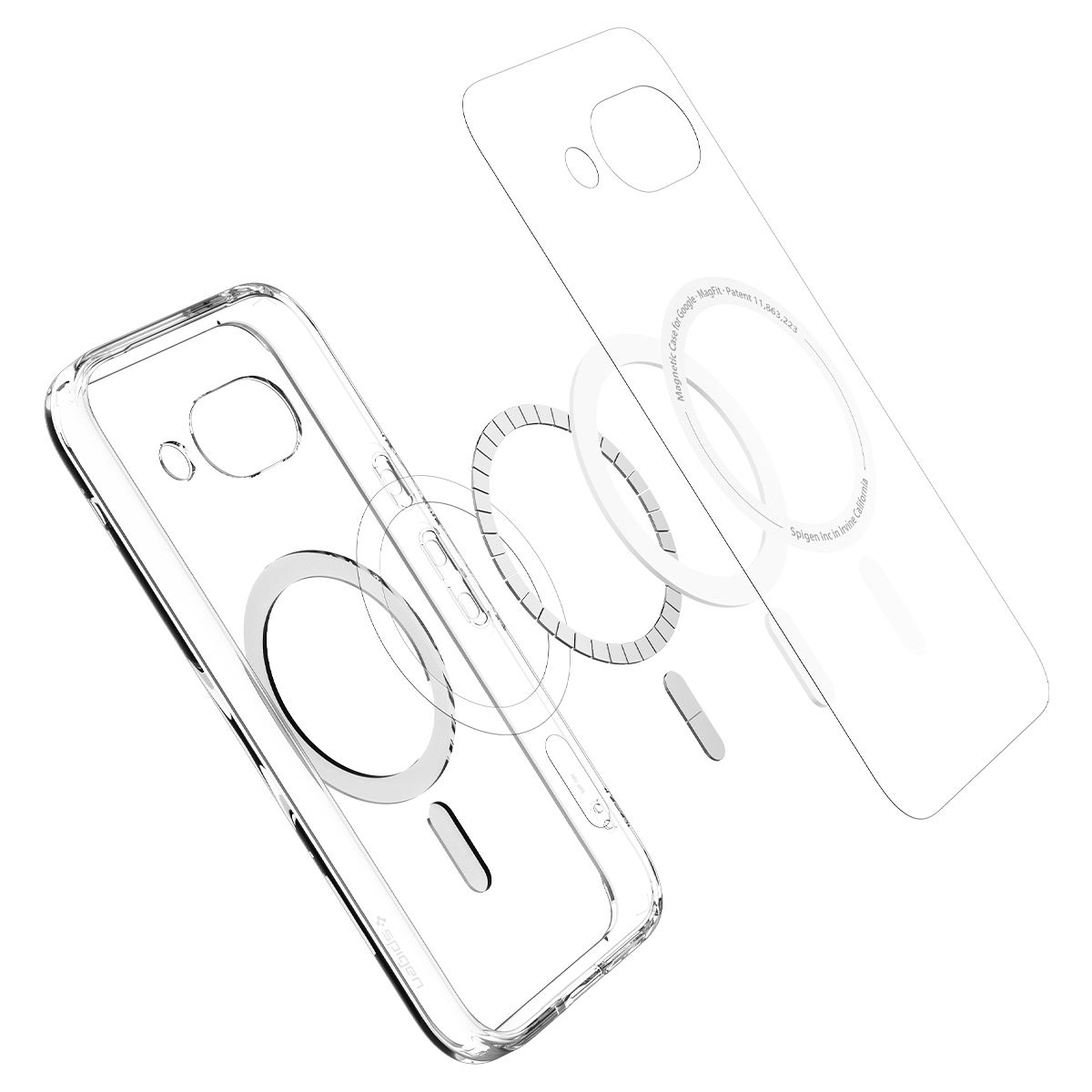 Spigen Ultra Hybrid MagSafe, clear white - Google Pixel 9a (6)