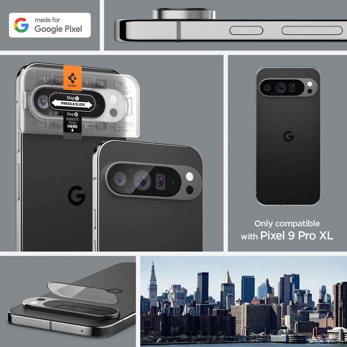 Spigen Glass tR EZ Fit Optik 2 Pack, crystal clear - Google Pixel 9 Pro XL (11)