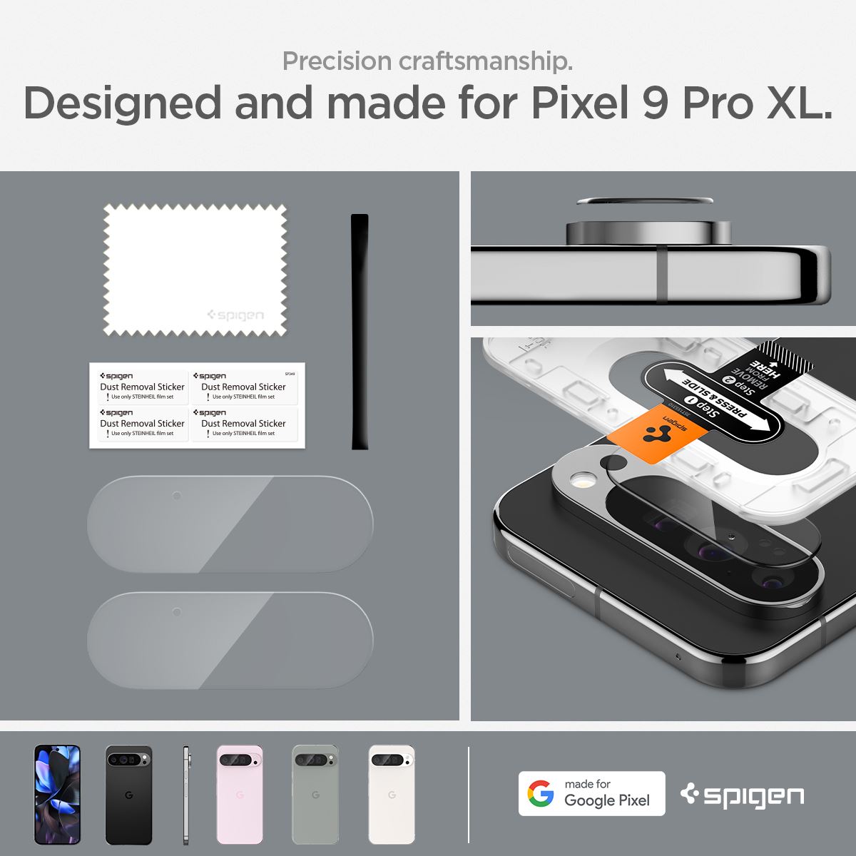 Spigen Glass tR EZ Fit Optik 2 Pack, crystal clear - Google Pixel 9 Pro XL (16)