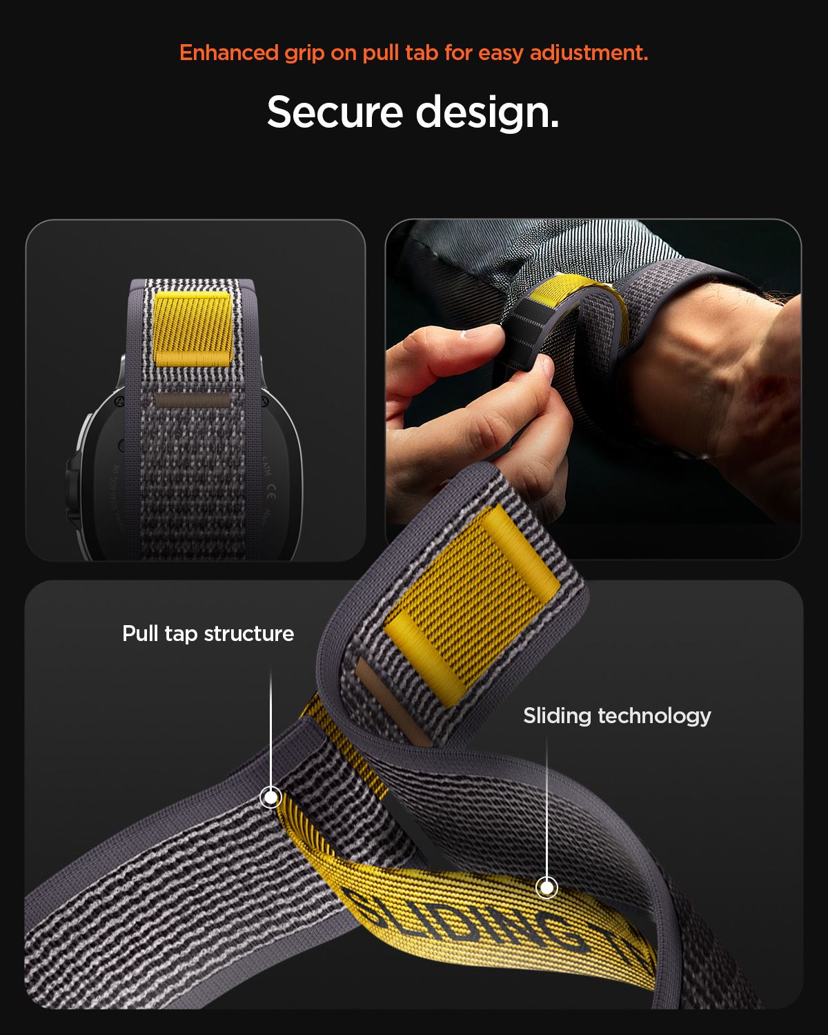 Spigen Athlex Air Band, active gray - Samsung Galaxy Watch 8 46mm/44mm/40mm (16)