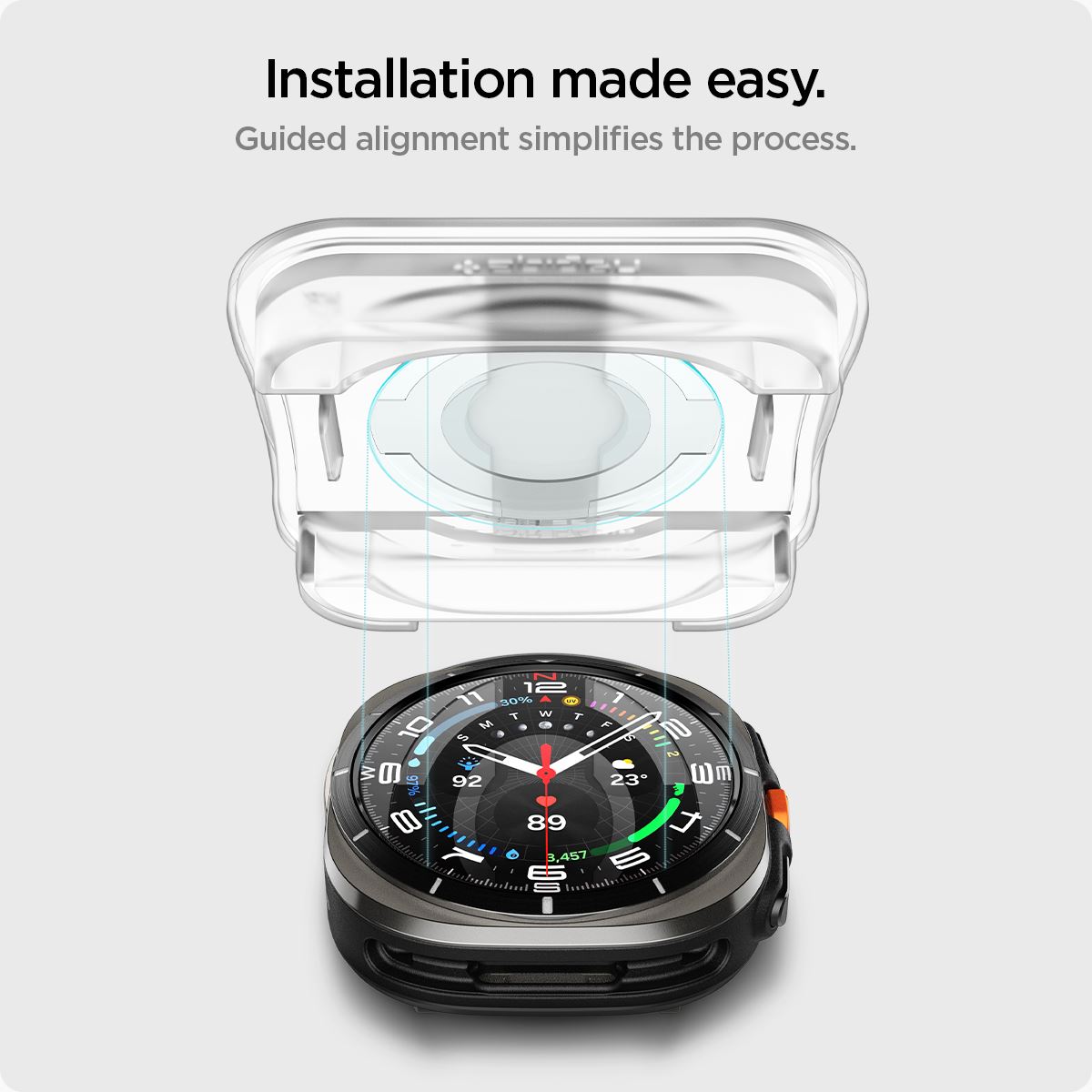 Spigen Glass tR EZ Fit 2 Pack , transparency - Samsung Galaxy Watch Ultra (10)
