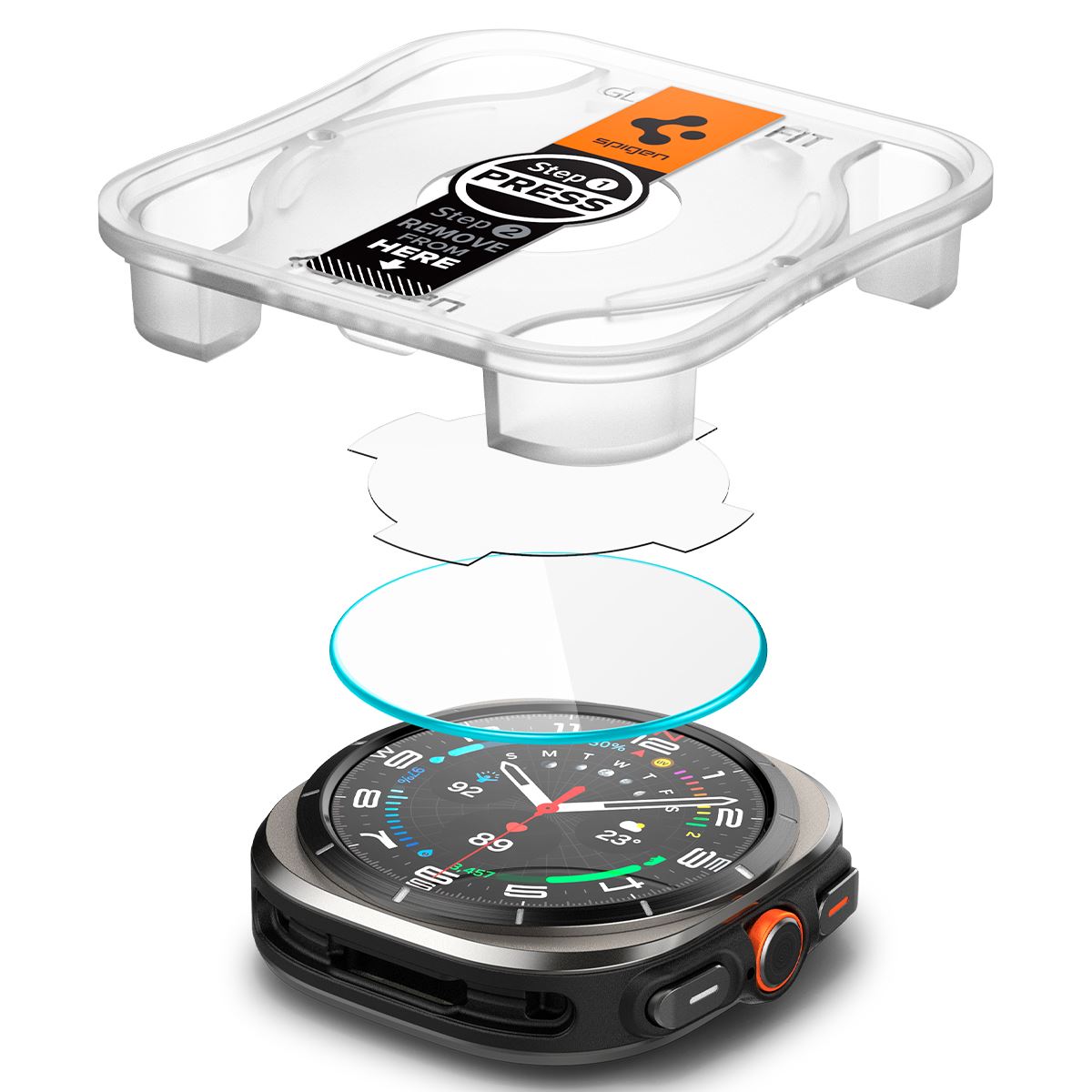 Spigen Glass tR EZ Fit 2 Pack , transparency - Samsung Galaxy Watch Ultra (5)