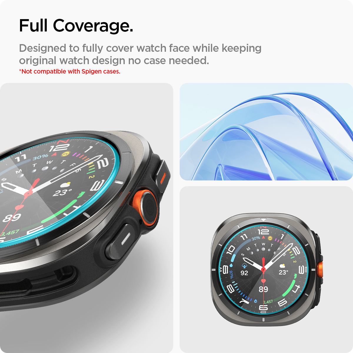 Spigen Glass tR EZ Fit 2 Pack , transparency - Samsung Galaxy Watch Ultra (7)