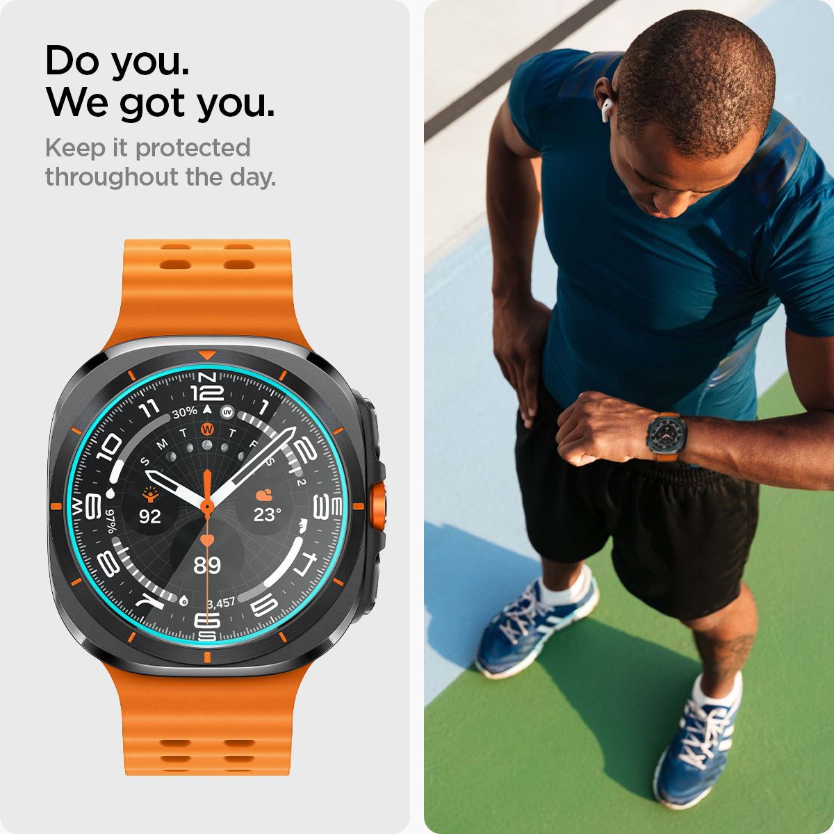 Spigen Glass tR EZ Fit 2 Pack , transparency - Samsung Galaxy Watch Ultra (8)