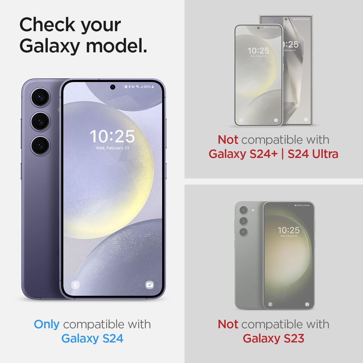 Spigen Glass tR EZ Fit HD Transparency 2 Pack - Samsung Galaxy S25/S24 (8)