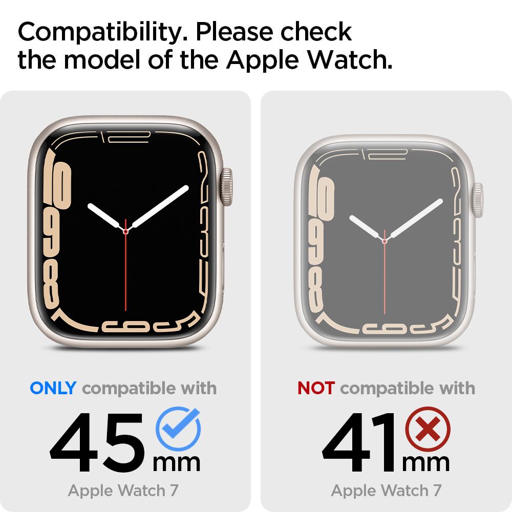 Spigen Ultra Hybrid, space clear - Apple Watch 9/8/7 45mm (10)
