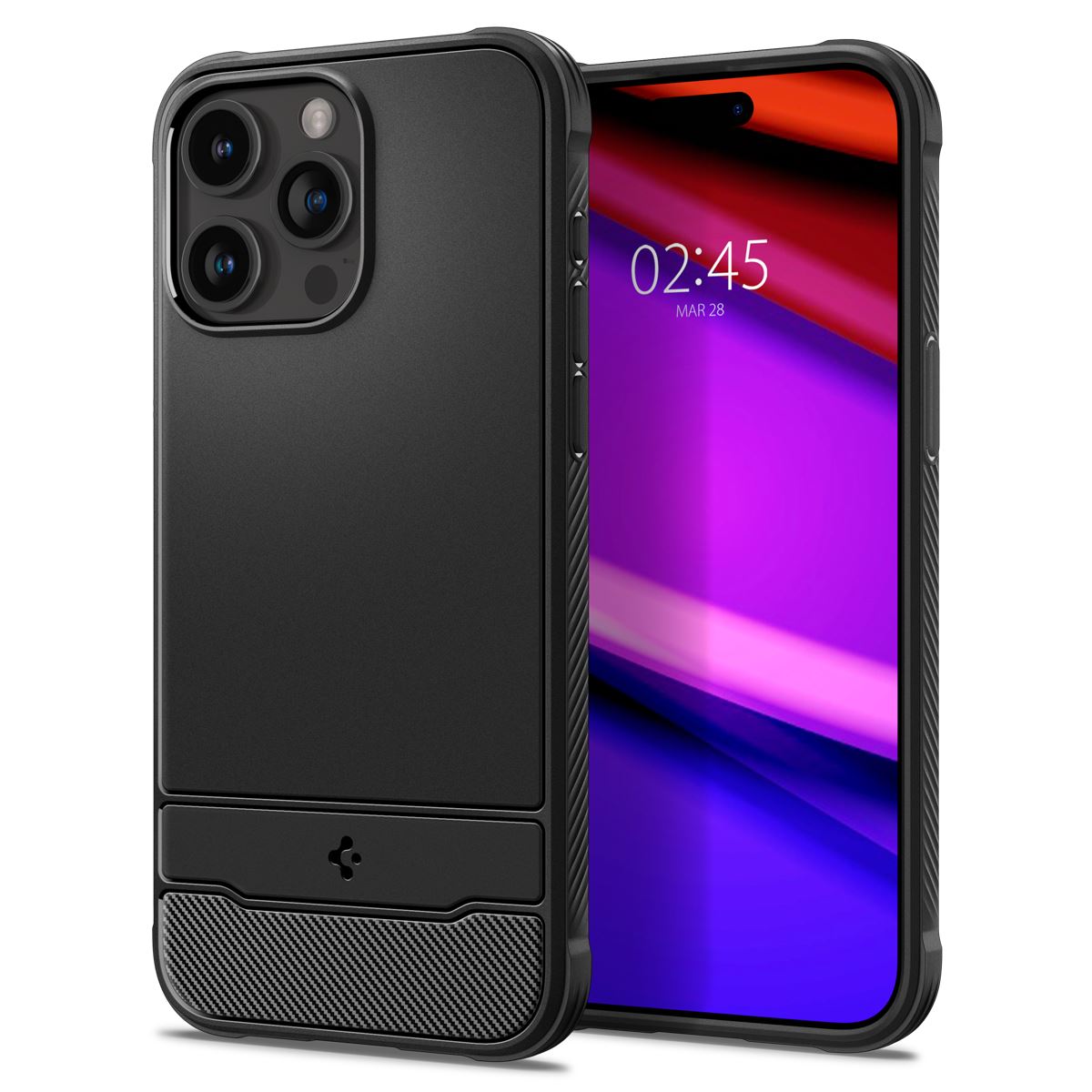Spigen Rugged Armor MagSafe, matte black - iPhone 15 Pro Max (17)