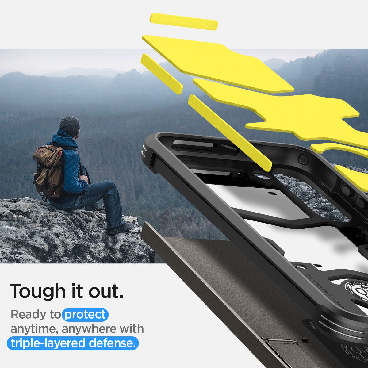 Spigen Tough Armor, gunmetal - Samsung Galaxy S23 (15)