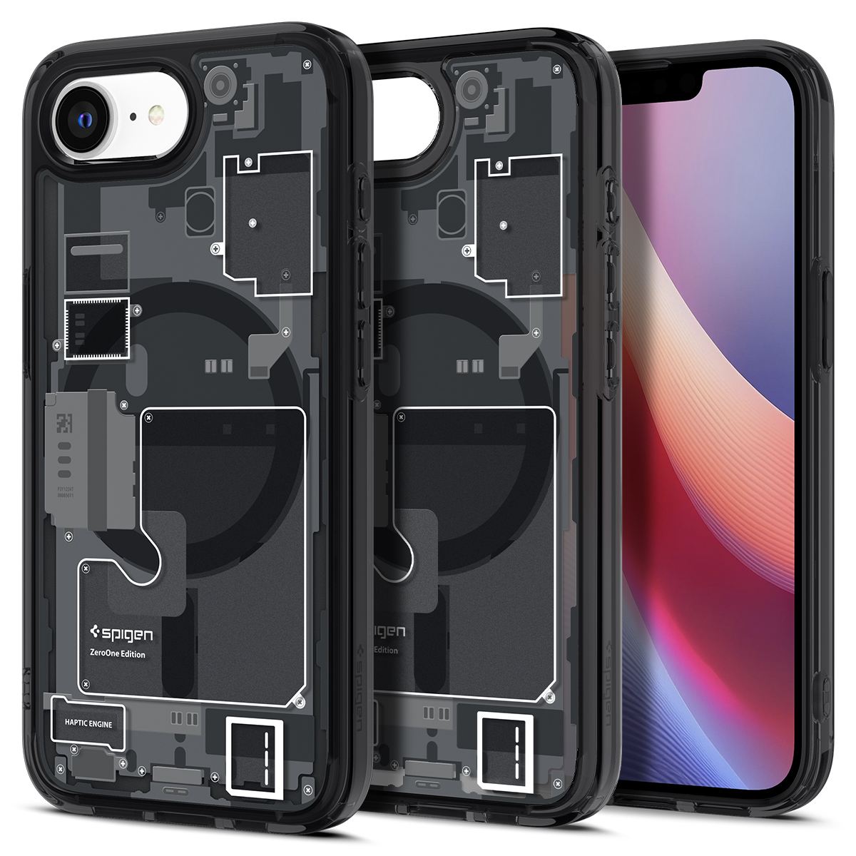Spigen Ultra Hybrid MagSafe, zero one black - iPhone 16e (1)