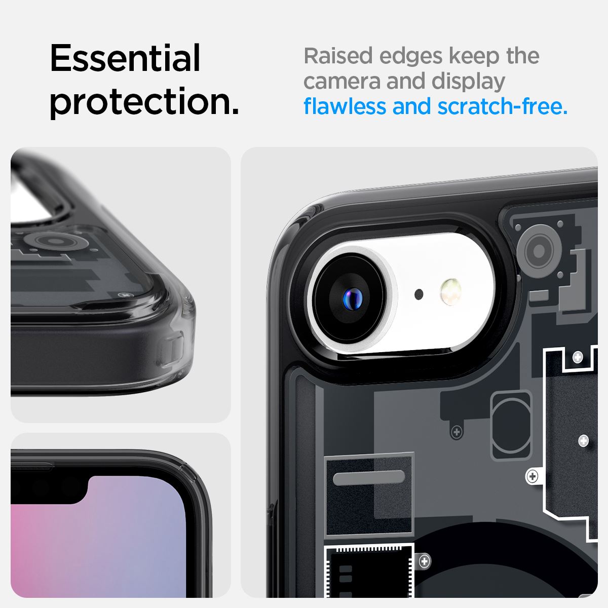 Spigen Ultra Hybrid MagSafe, zero one black - iPhone 16e (16)