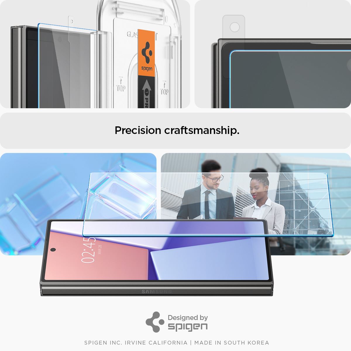Spigen Glass tR EZ Fit Cover 2 Pack - Samsung Galaxy Z Fold6 (13)