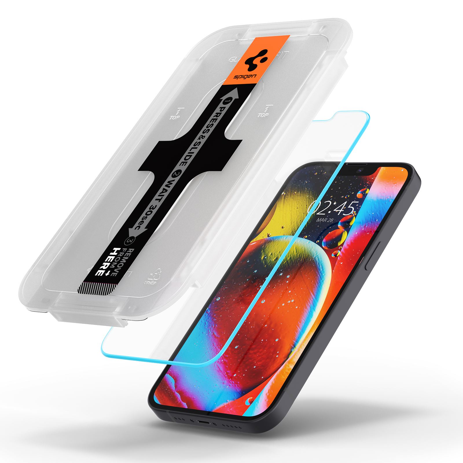 Spigen tR EZ Fit, transparency sensor open 2 Pack - iPhone 13 mini (3)