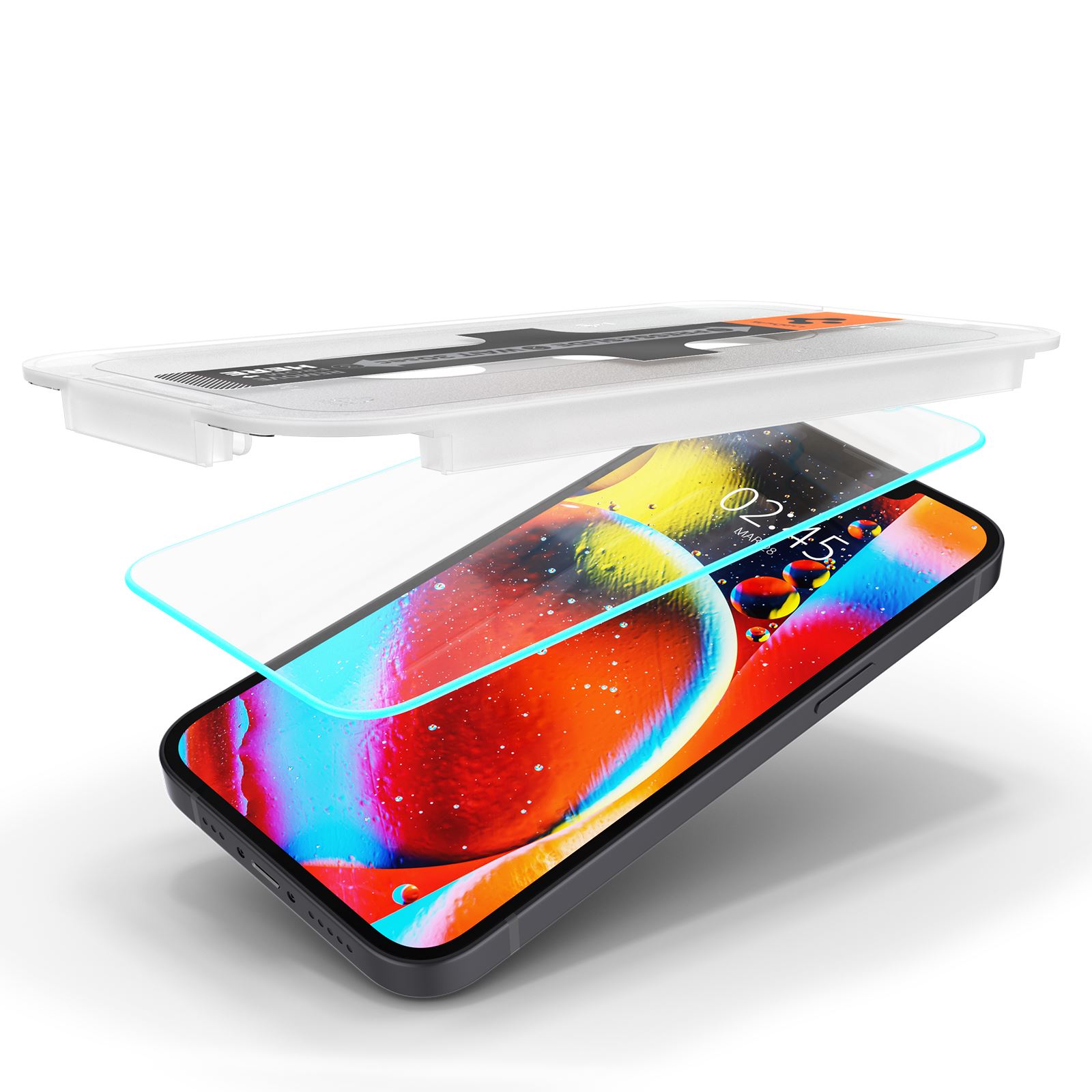 Spigen tR EZ Fit, transparency sensor open 2 Pack - iPhone 13 mini (4)