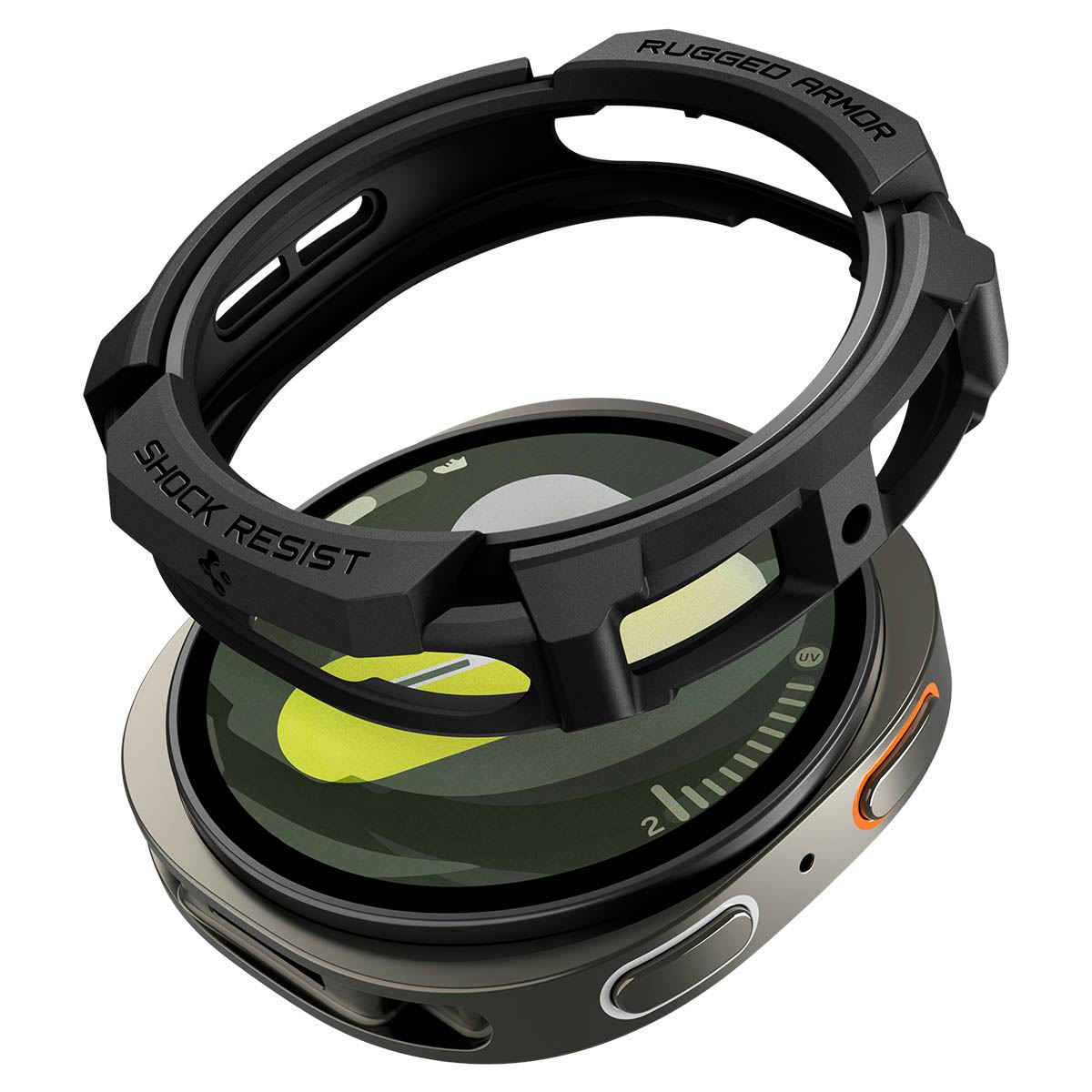 Spigen Rugged Armor, matte black - Samsung Galaxy Watch 8 (40mm) (7)