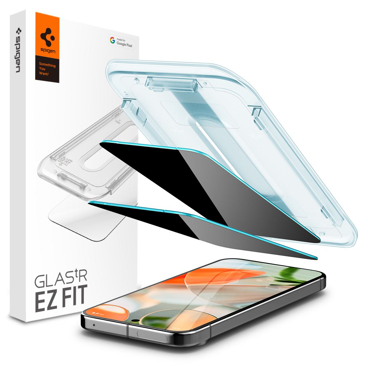 Spigen Glass tR EZ Fit (Privacy) 2 Pack - Google Pixel 9 Pro/9